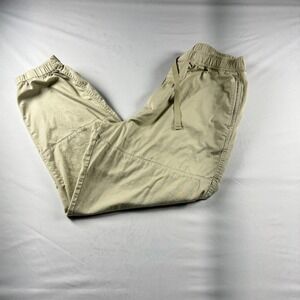Uniqlo U Men M Tan Khaki Wide Fit Jogger Pants 321-447265 Lemaire Cotton Utility